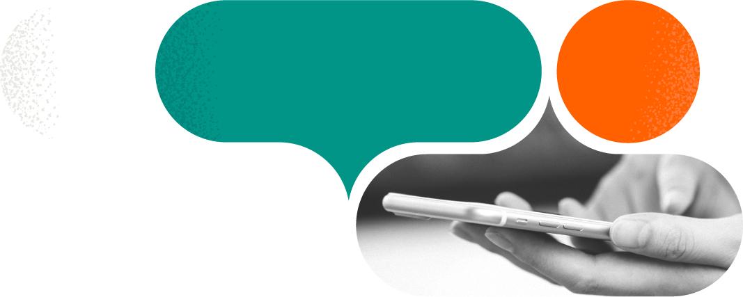 Graphic of various shapes and colors with one shape of a person sitting at a board room table taking notes.